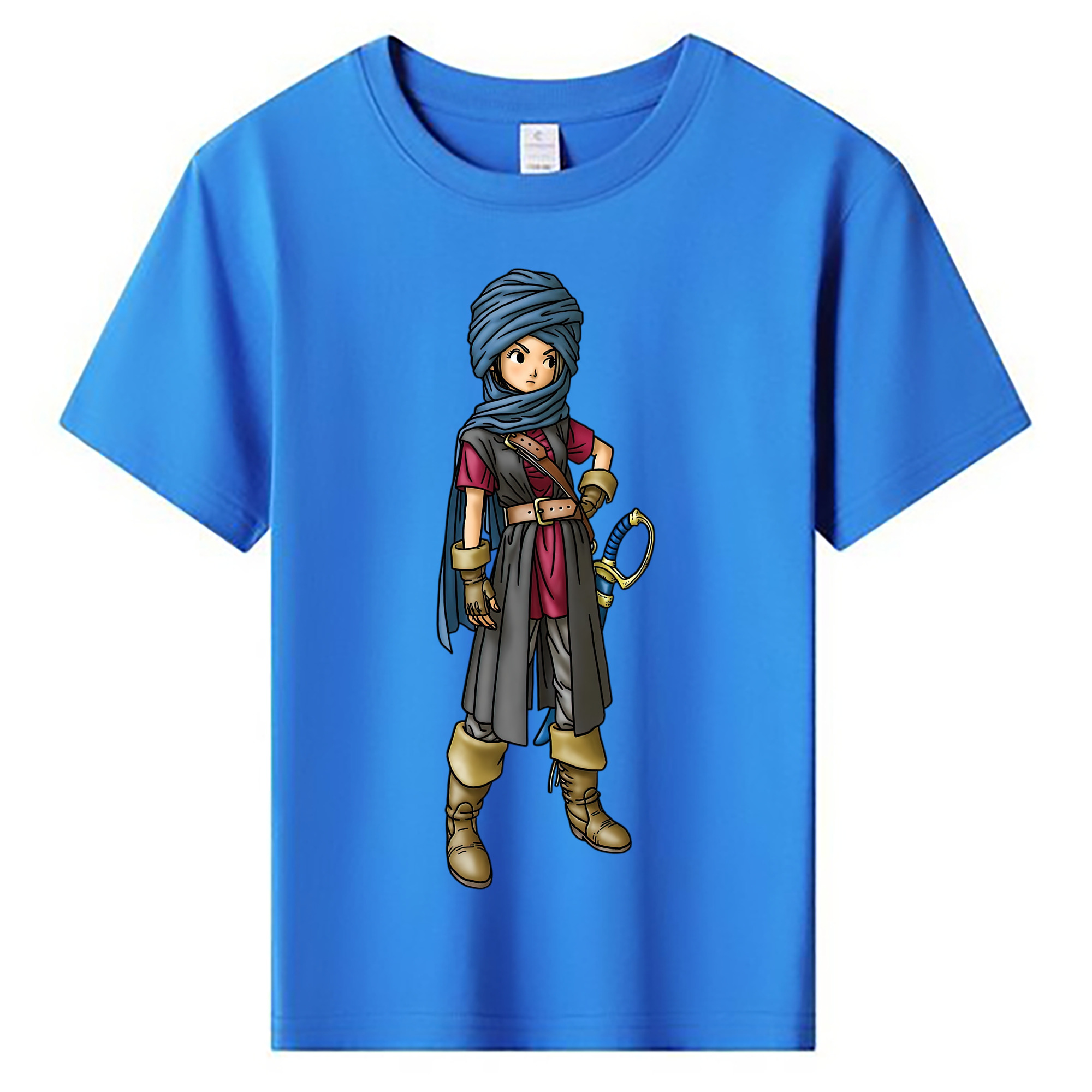 （画像用） ドラゴンクエスト Doragon Kuesuto Dragon Quest 綿100％キッズTシャツ（フロントプリント）